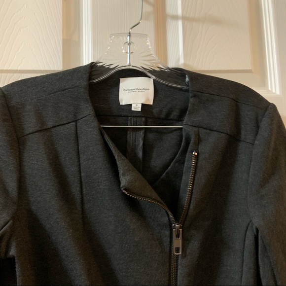 Catherine Malandrino Drak Grey Moto Blazer Jacket size Small - Picture 3 of 8